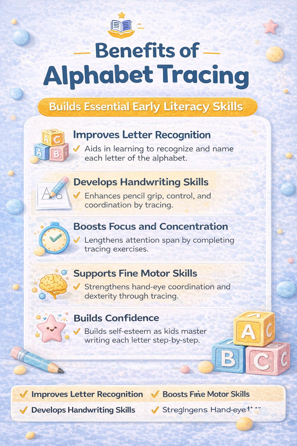 Alphabet Tracing Workbook for Kids (Ages 4–6) | 25+ Printable Pages | Learn Letters & Handwriting | Instant PDF Download